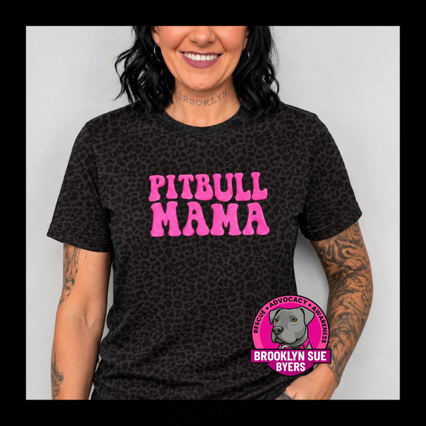 Pitbull Mama Leopard Tee